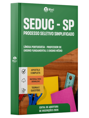 Apostila SEDUC-SP 2026 - Professor de Ensino Fundamental e Ensino Médio - Língua Portuguesa