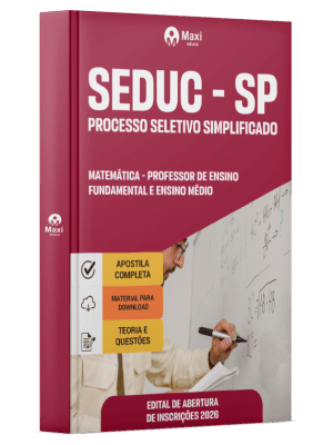 Apostila SEDUC-SP 2026 - Professor de Ensino Fundamental e Ensino Médio - Matemática
