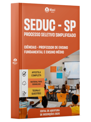 Apostila SEDUC-SP 2026 - Professor de Ensino Fundamental e Ensino Médio - Ciências