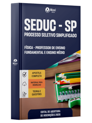 Apostila SEDUC-SP 2026 - Professor de Ensino Fundamental e Ensino Médio - Física