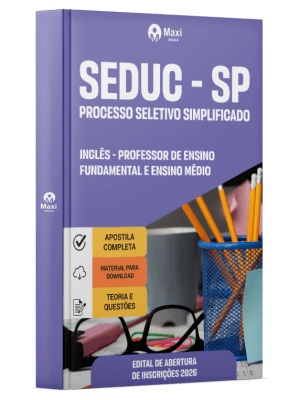 Apostila SEDUC-SP 2026 - Professor de Ensino Fundamental e Ensino Médio - Inglês