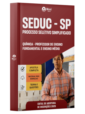 Apostila SEDUC-SP 2026 - Professor de Ensino Fundamental e Ensino Médio - Química