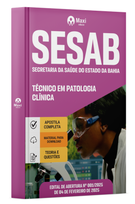Apostila SESAB-BA 2025 - Técnico em Patologia Clínica
