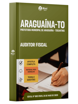 Apostila Prefeitura de Araguaína-TO 2026 - Auditor Fiscal