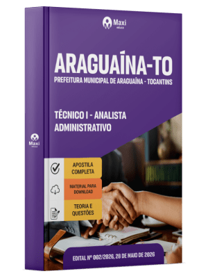 Apostila Prefeitura de Araguaína-TO 2026 - Técnico I - Analista Administrativo
