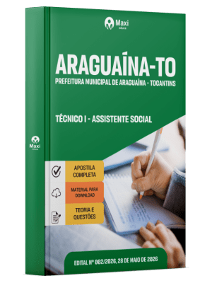 Apostila Prefeitura de Araguaína-TO 2026 - Técnico I - Assistente Social