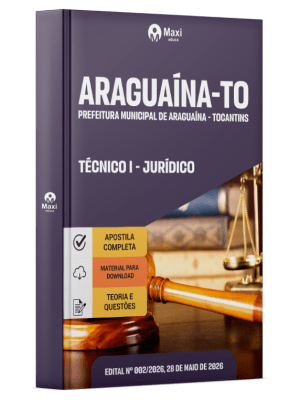 Apostila Prefeitura de Araguaína-TO 2026 - Técnico I - Jurídico