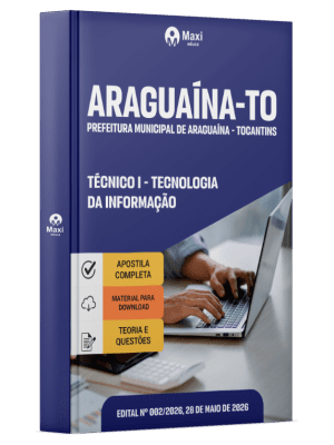Apostila Prefeitura de Araguaína-TO 2026 - Técnico I - Tecnologia da Informação