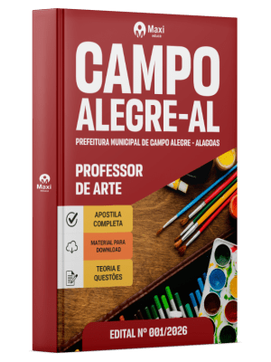 Apostila Prefeitura de Campo Alegre-AL 2026 em PDF - Professor de Arte