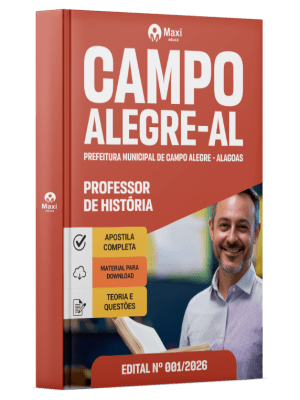 Apostila Prefeitura de Campo Alegre-AL 2026 em PDF - Professor de História
