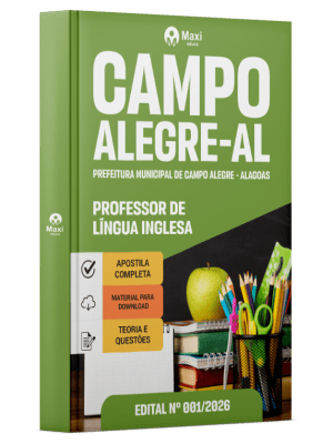 Apostila Prefeitura de Campo Alegre-AL 2026 em PDF - Professor de Língua Inglesa