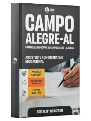 Apostila Prefeitura de Campo Alegre-AL 2026 - Assistente Administrativo Educacional