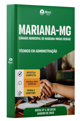 Apostila Câmara de Mariana-MG 2025 - Técnico em Administração