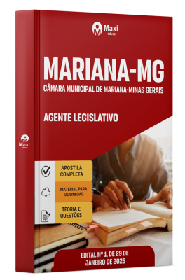 Apostila Câmara de Mariana-MG 2025 - Agente Legislativo