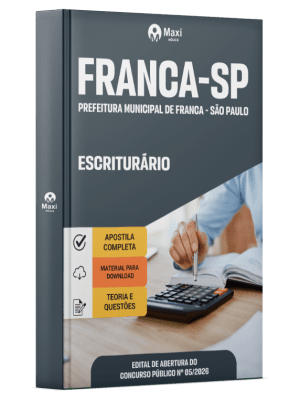 Apostila Prefeitura de Franca-SP 2026 - Escriturário