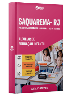 Apostila Prefeitura de Saquarema-RJ 2026 - Auxiliar de Educação Infantil