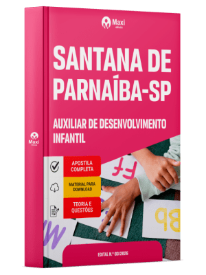 Apostila Prefeitura de Santana de Parnaíba-SP 2026 - Auxiliar de Desenvolvimento Infantil