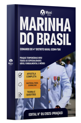 Apostila Marinha do Brasil 2025 - Praças Temporárias RM2 - Todas as especialidades (Nível Fundalmental e Médio)