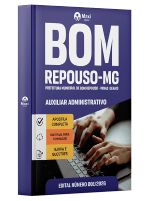 Apostila Prefeitura de Bom Repouso - MG 2026 - Auxiliar Administrativo