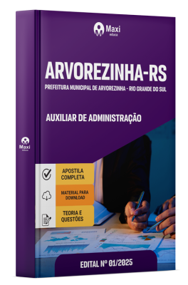 Apostila Prefeitura de Arvorezinha-RS 2025 - Auxiliar de Administração