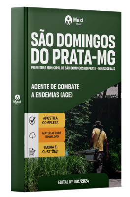 Apostila Prefeitura de São Domingos do Prata-MG 2025 - Agente de Combate a Endemias (ACE)