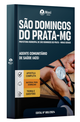 Apostila Prefeitura de São Domingos do Prata-MG 2025 - Agente Comunitário de Saúde (ACS)