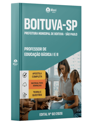 Apostila Prefeitura de Boituva-SP 2026 em PDF - Professor de Educação Básica I e II
