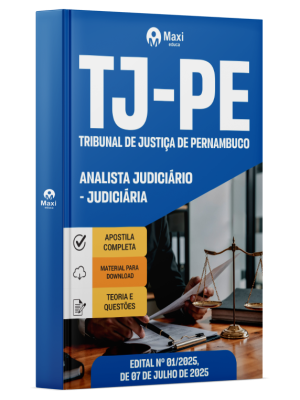 Apostila TJ-PE - Tribunal de Justiça de Pernambuco - 2026 - Analista Judiciário - Judiciária