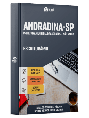 Apostila Prefeitura de Andradina-SP 2026 - Escriturário