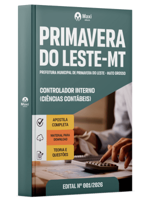 Apostila Prefeitura de Primavera do Leste-MT 2026 - Controlador Interno (Ciências Contábeis)