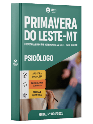 Apostila Prefeitura de Primavera do Leste-MT 2026 - Psicólogo
