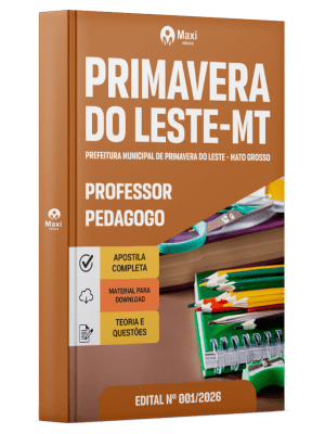 Apostila Prefeitura de Primavera do Leste-MT 2026 - Professor Pedagogo