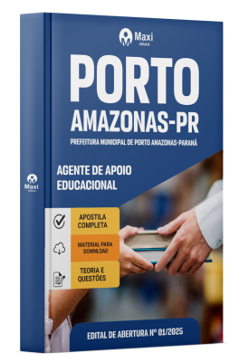 Apostila Prefeitura Porto Amazonas-PR 2024 - Agente de Apoio Educacional