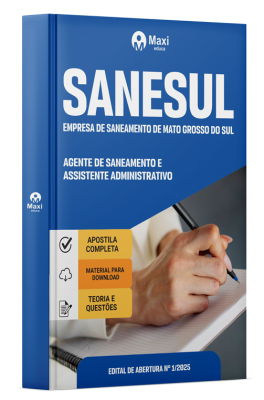 Apostila SANESUL 2025 - Agente de Saneamento e Assistente Administrativo