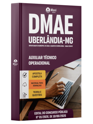 Apostila DMAE Uberlândia-MG 2026 em PDF - Auxiliar Técnico Operacional