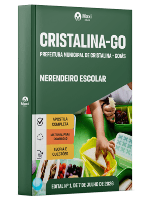 Apostila Prefeitura de Cristalina - GO 2026 - Merendeiro Escolar