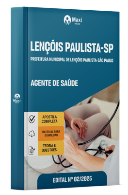 Apostila Prefeitura de Lençóis Paulista-SP 2025 - Agente de Saúde