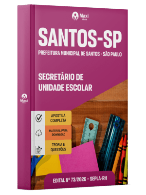 Apostila Prefeitura de Santos - SP 2026 - Secretário de Unidade Escolar