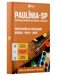 Apostila Prefeitura de Paulínia - SP 2026 - Professor de Educação Básica - PEB II - Arte