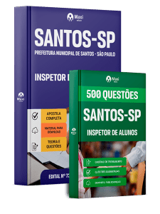 Combo Prefeitura de Santos - SP 2026 - Inspetor de Alunos