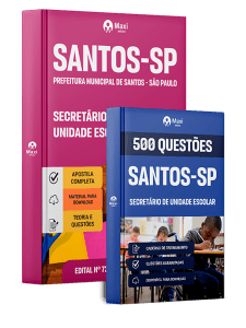 Combo Prefeitura de Santos - SP 2026 - Secretário de Unidade Escolar