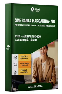 Apostila SME Santa Margarida-MG 2026 - ATEB – Auxiliar Técnico da Educação Básica
