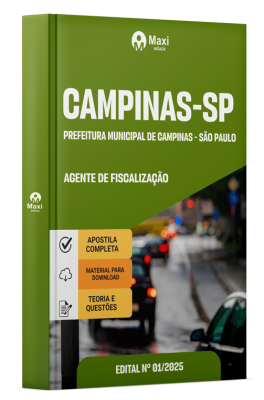 Apostila Prefeitura de Campinas-SP 2025 - Agente de Fiscalização