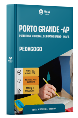 Apostila Prefeitura de Porto Grande - AP - 2025 - Pedagogo