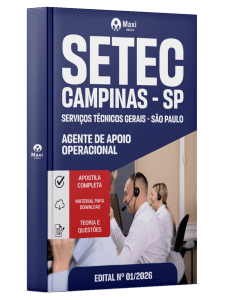 Apostila SETEC Campinas-SP 2026 em PDF - Agente de Apoio Operacional