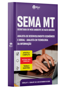 Apostila SEMA-MT 2026 em PDF - Analista de Desenvolvimento Econômico e Social - Analista em Tecnologia da Informação