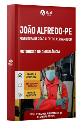 Apostila Prefeitura de João Alfredo - PE 2025 - Motorista de Ambulância