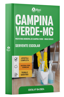 Apostila Prefeitura de Campina Verde-MG 2025 - Servente Escolar