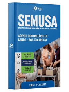 Apostila SEMUSA Porto Velho-RO 2026 - Agente Comunitário de Saúde