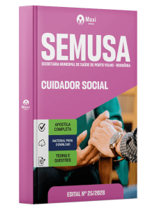 Apostila SEMUSA Porto Velho-RO 2026 - Cuidador Social